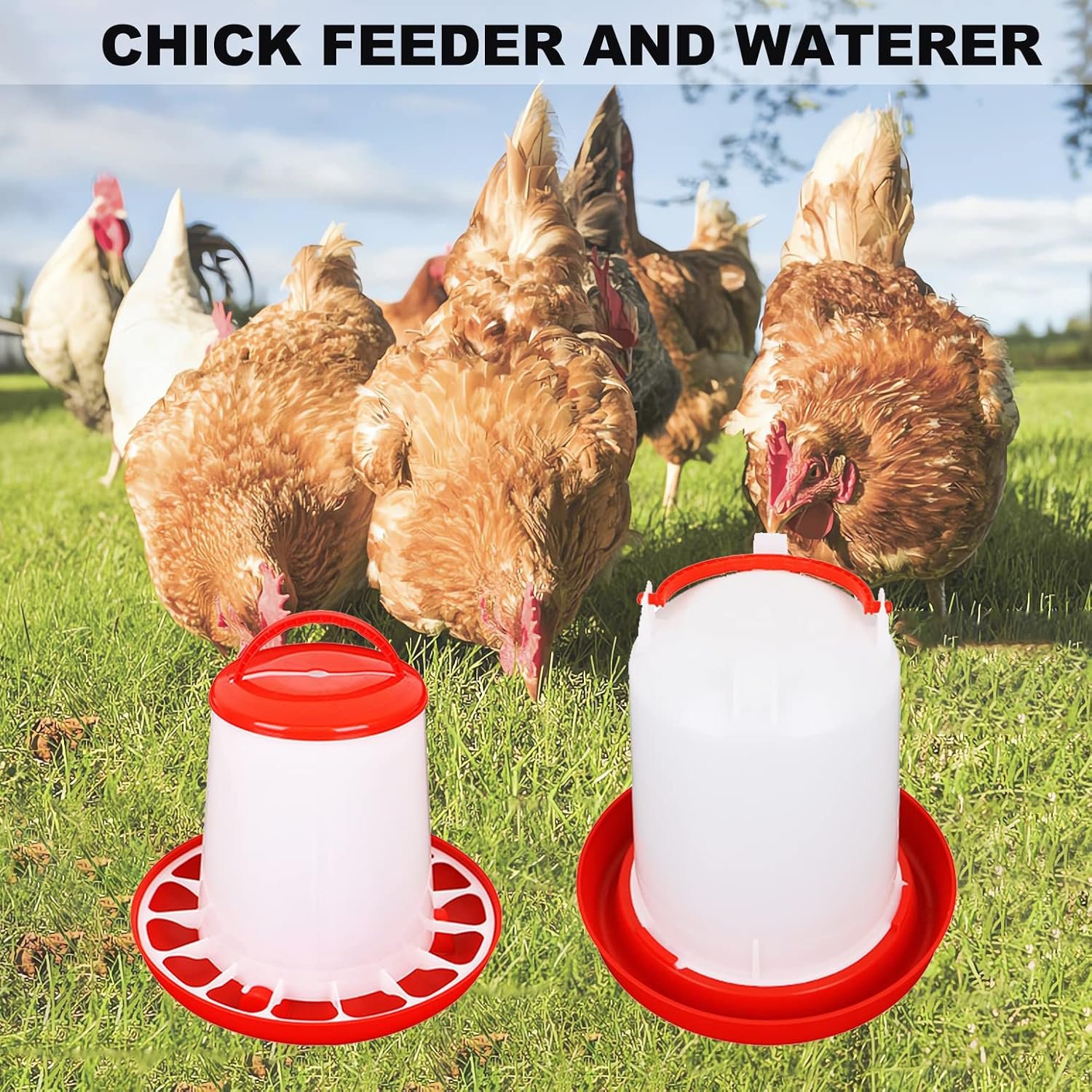 3kg Automatic Feeding of Chicken Trough, Poultry Feeder, Chicken Farming Drinking Equipment Including